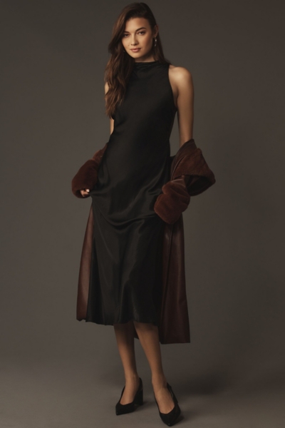 knee length dresses for ladies Perla Dress – Dress the Population main image 1