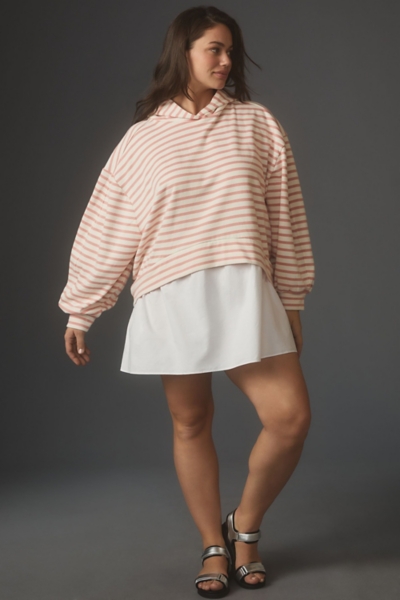 pilcro sweatshirt twofer mini dress Hooded Sweatshirt Twofer Mini Dress
