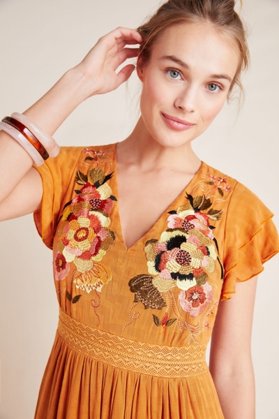 Embroidered Tiered Maxi Dress | Nuuly