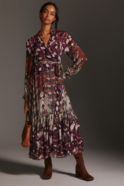 Long-Sleeve Wrap Midi Dress | Nuuly