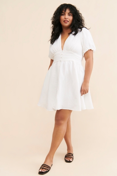 The Katerina Button-Front Mini Dress | Nuuly
