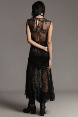 Lace Slim Midi Dress