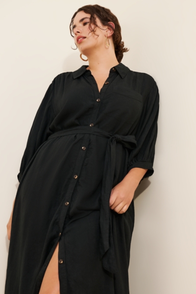 maeve mona linen shirt dress Maeve Mona Linen Maxi Shirtdress