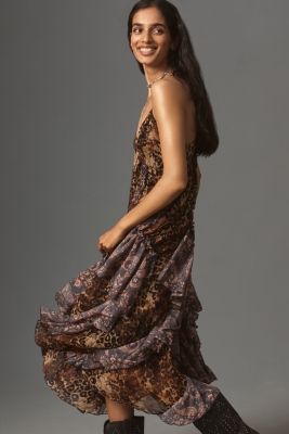 Ruffled Chiffon Maxi Dress | Nuuly