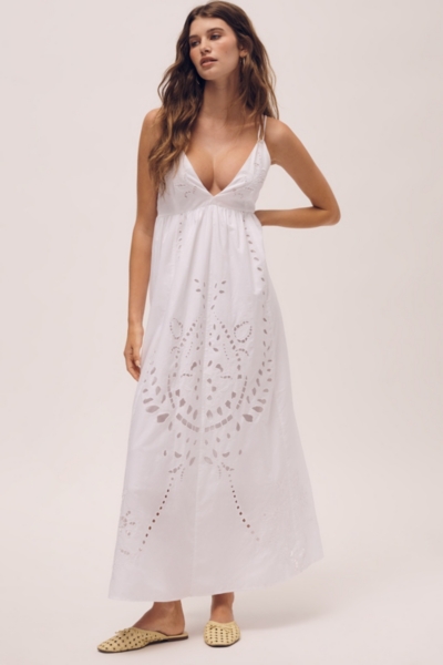 Eyelet Cotton Midi Dress | Nuuly