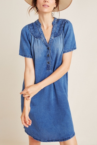 Chambray Tunic Dress | Nuuly
