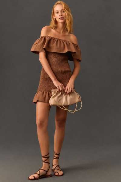 Off-The-Shoulder Smocked Mini Dress | Nuuly