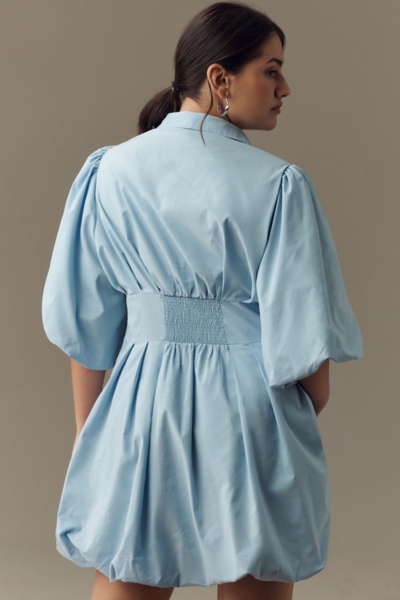 maeve collared bubble hem mini dress Maeve Collared Bubble-Hem Mini Dress