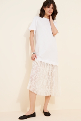 Twofer Lace T-Shirt Dress | Nuuly
