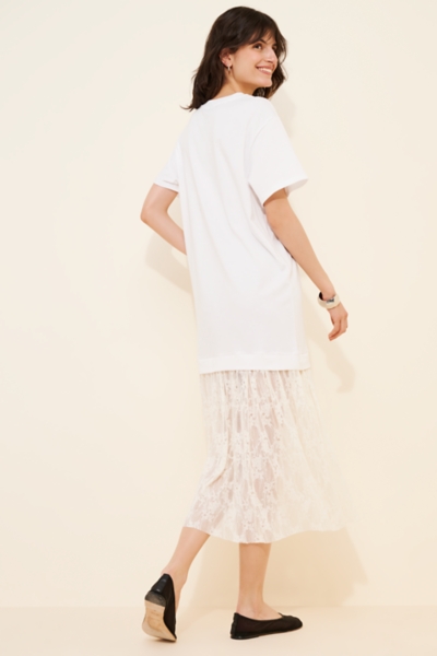 Twofer Lace T-Shirt Dress | Nuuly