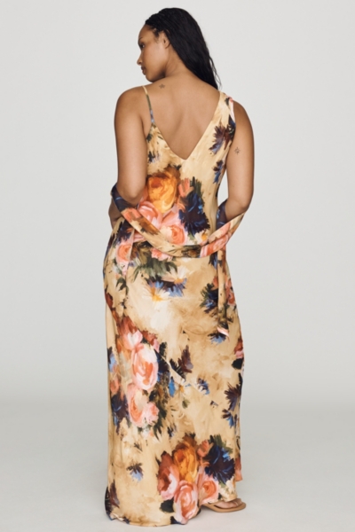 asymmetrical cowl neck dress Asymmetrical Cowl Neck Dress main image 0