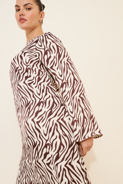 knee length dresses for ladies Seamless Long Sleeve Slip Dress main image 0