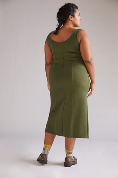 the wolf gang knit tube dress The Wolf Gang Women's Sunmor Knit Maxi Dress - Lime main image 0
