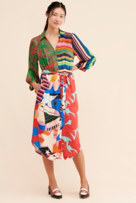 dinah collared halter tunic dress