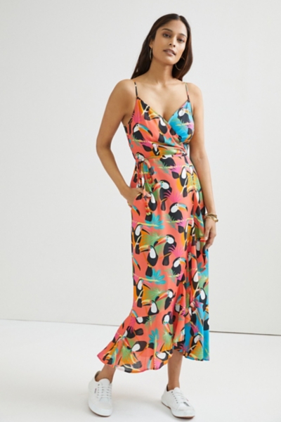 STRAPPY WRAP DRESS TOUCAN PLAY