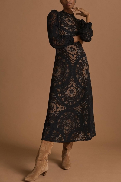open back floral midi dress Open-Back Floral Midi Dress