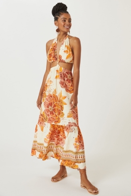 ワンピース Floral Cut-Out Long Dress S Fubail / Floral Cut-Out Long Dress