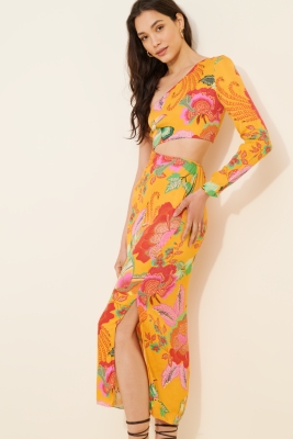 ワンピース AGRUME DRESS Single-Shoulder Printed Maxi Dress | Nuuly