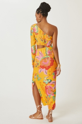 Single-Shoulder Printed Maxi Dress | Nuuly