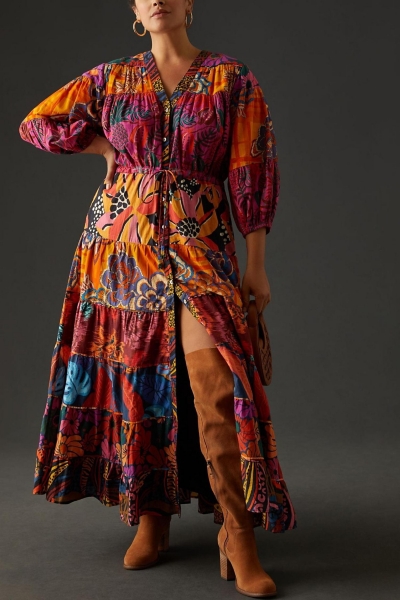 Button-Front Maxi Dress | Nuuly