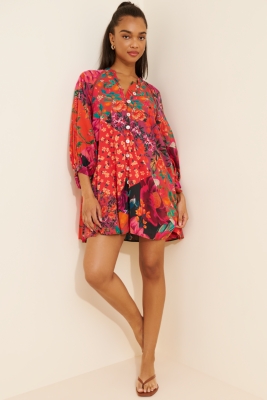 Printed Mini Tunic Dress | Nuuly