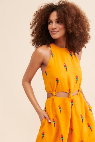 Parrot Halter Maxi Dress | Nuuly