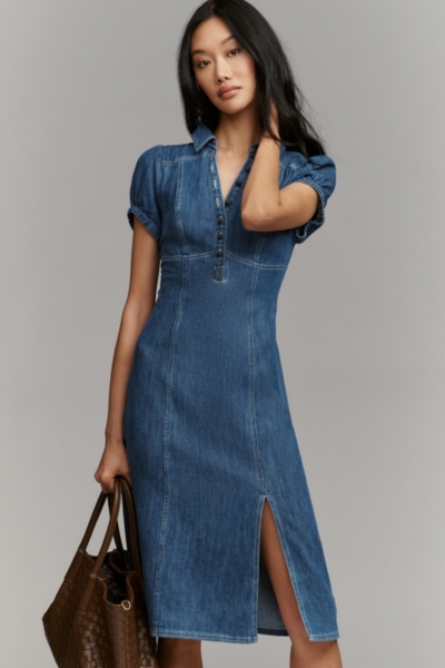 double denim fancy dress Dress, Remuda Long / M collection: event ready The self Simple All White Outfits Length:32