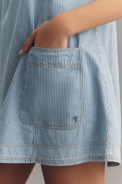 Denim Short Sleeve Swing Mini Dress | Nuuly