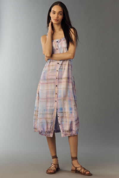 Scoop Neck Barrel Midi Dress | Nuuly