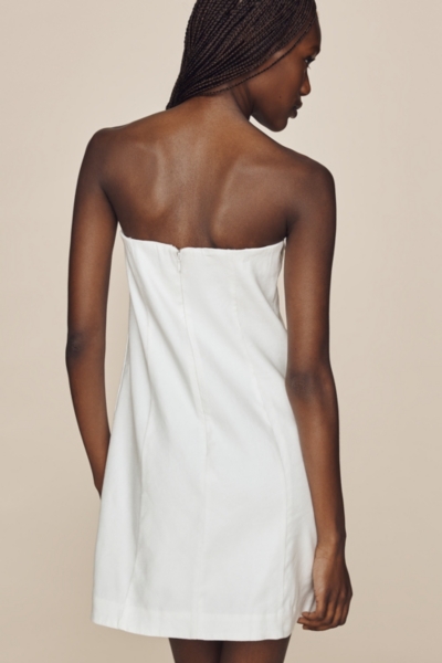 European Linen Stretch Strapless Shift Dress | Nuuly