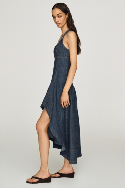 denim high low dress Hi-Lo 22400 Featuring a sweetheart neckline Denim Tank High Low Dress