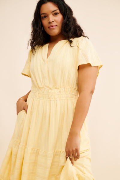 sachin and babi light blue dress Black Linen Look Balloon Sleeve Tie Back Crop Top main image 0