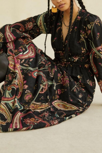 Open Back Paisley Maxi Dress | Nuuly