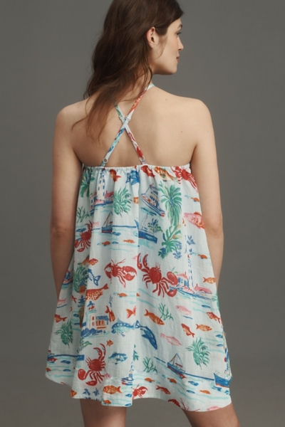 Printed Halter Swing Mini Dress | Nuuly