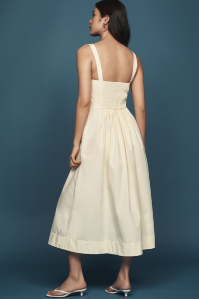 Drop-Waist Ruched Midi Dress | Nuuly