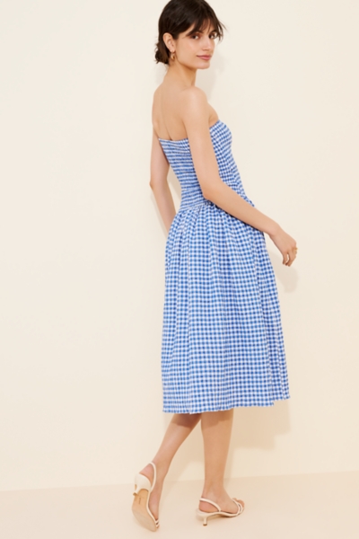 Strapless Smocked Midi Dress | Nuuly