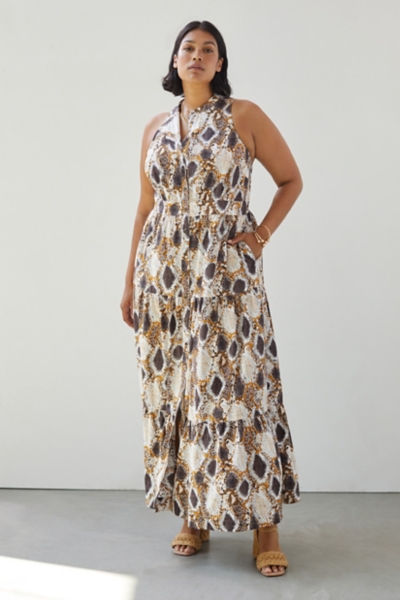 Snake-Printed Maxi Dress | Nuuly