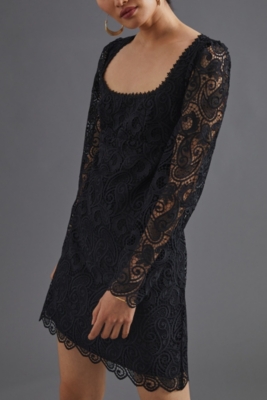 Embroidered lace mini outlet dress