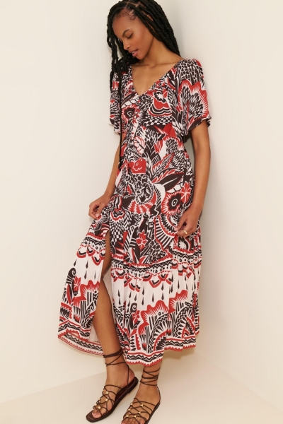 forever unique floral maxi dress Embroidered Floral Lace Maxi Dress MAUVE / M / LD1926