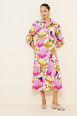 The Bettina Tiered Shirt Dress | Nuuly