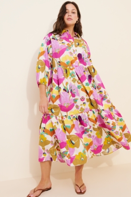 Anthropologie ★ Maeve The Bettina Tiered Shirt Dress The Bettina Tiered Shirt Dress by Maeve | AnthroHome