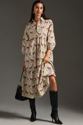The Bettina Tiered Shirt Dress
