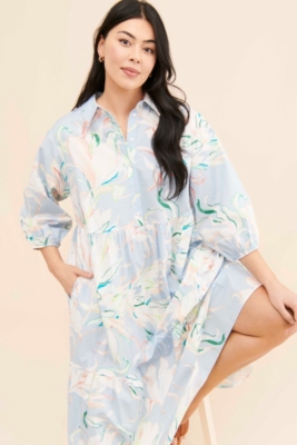 The Bettina Tiered Shirt Dress