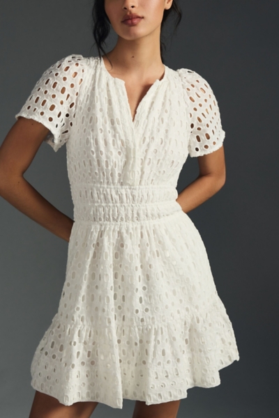 The Somerset Eyelet Mini Dress | Nuuly