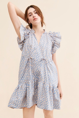 Ruffle-Sleeve Mini Dress | Nuuly