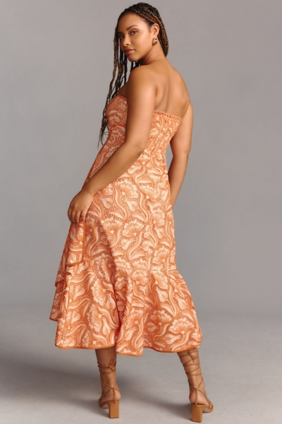 ruffle hem a line dress Embellished Long Flare Sleeve Mesh A-Line Dress main image 0