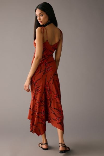 orange dresses for women Orange One Shoulder Satin Maxi Dress Pleated Formal Wedding Guest Asym