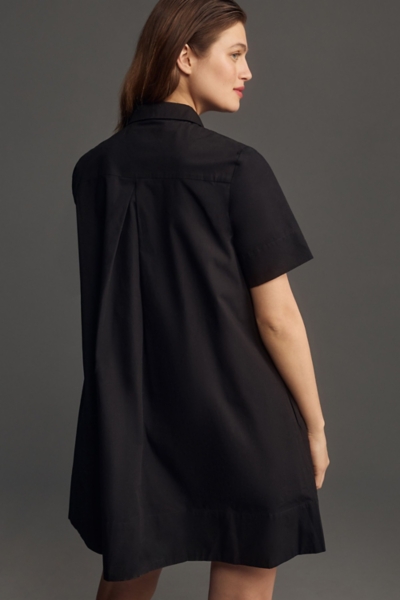 the pollie short sleeve swing tunic mini dress embroidered edition By Anthropologie The Pollie Short-Sleeve Swing Tunic Mini Dress: Embroidered  Edition in Blue