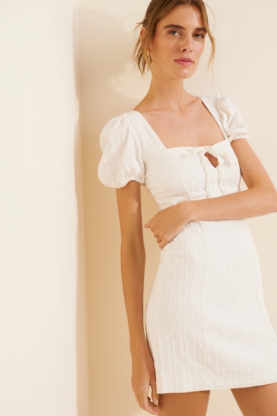 ワンピース M me eme Square neck puff mini onepiece M me eme Square neck puff mini onepiece