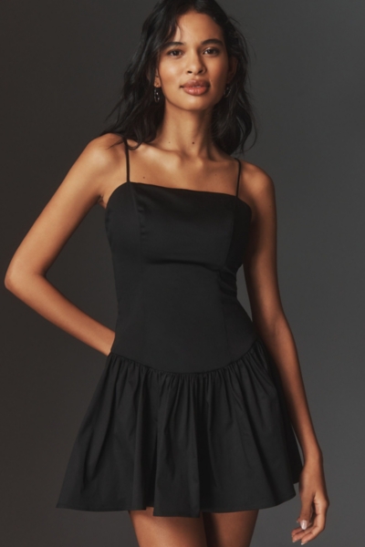 green emerald velvet dress Coco Dropped Waist Maxi Dress / Black | Meshki main image 0